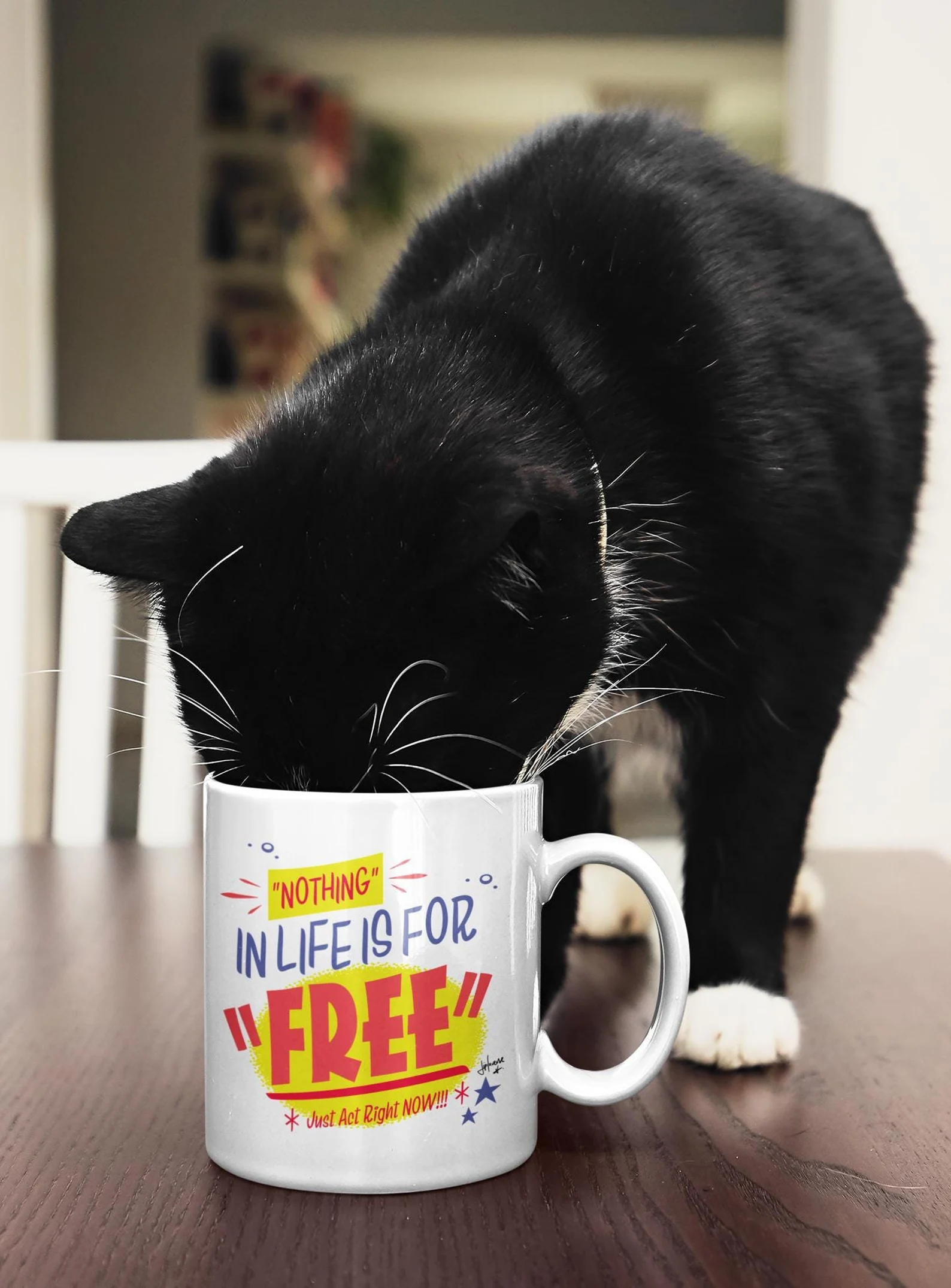 Nothing In Life Is For Free! Coffee Mug - Imagen 2