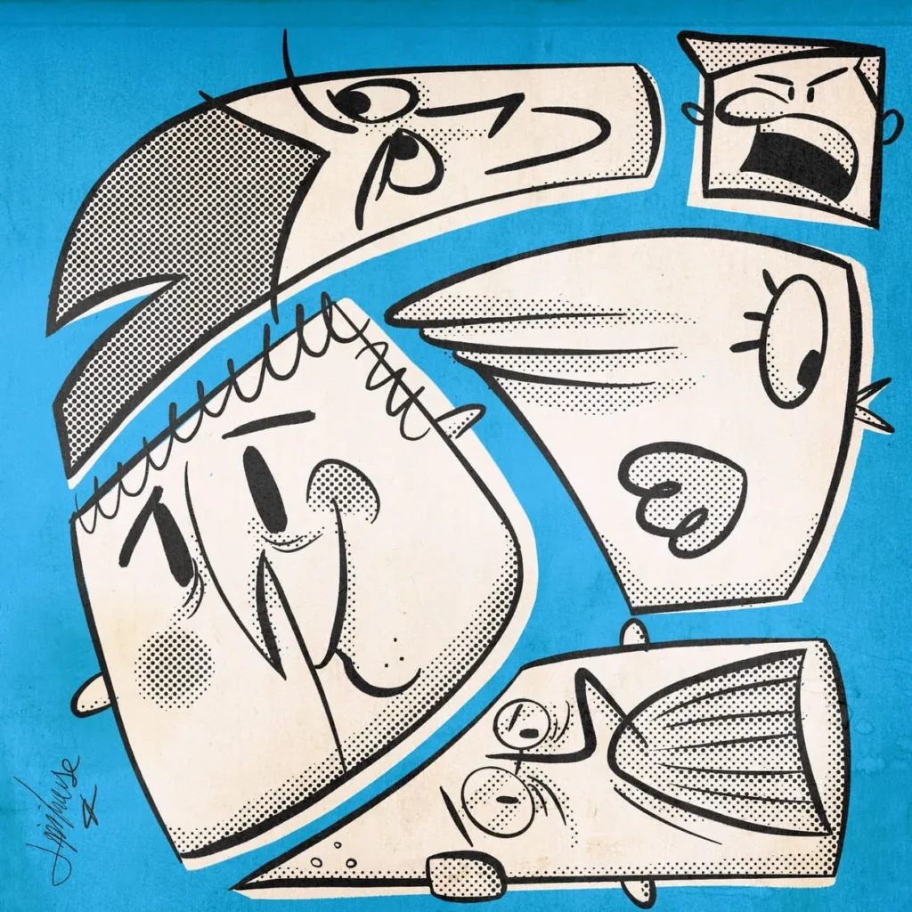Cartoon-Faces-Collage