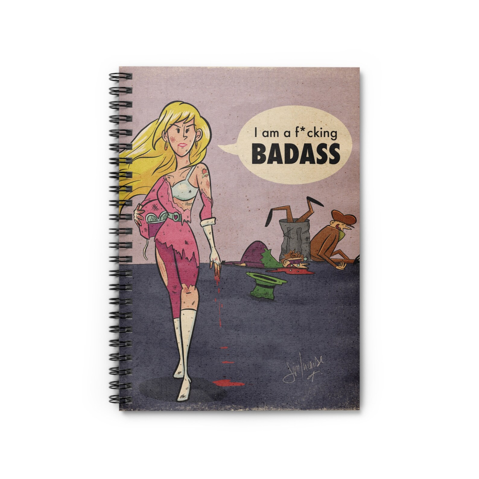 Penelope Pitstop's Badass Damsel Notebook (6x8 in) - Imagen 2