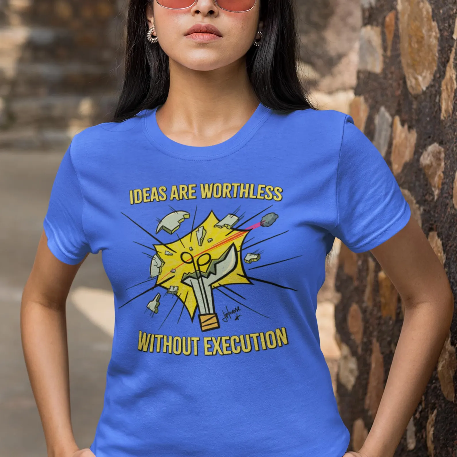 Ideas Are Worthless Without Execution! T-Shirt - Imagen 5